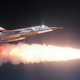 A California Air National Guard F-106 fires an inert Genie nuclear rocket during a test (US Air Force)